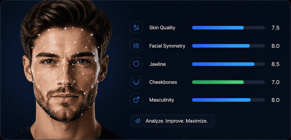 Looksmax AI Report facial analysis preview